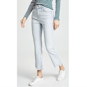 New Rag & Bone Hana High Rise Cropped Flare Color Clean Lynn size 29